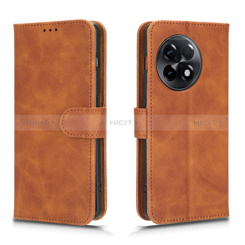 Coque Portefeuille Livre Cuir Etui Clapet L01Z pour OnePlus 11R 5G Marron Plus