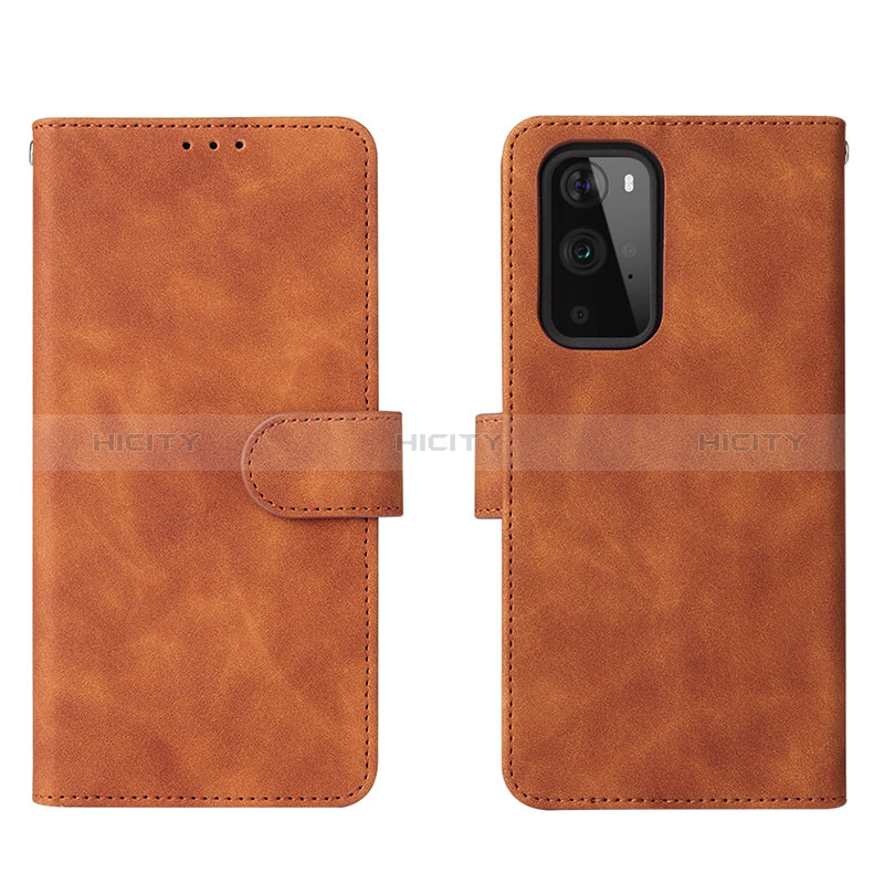 Coque Portefeuille Livre Cuir Etui Clapet L01Z pour OnePlus 9 Pro 5G Marron Plus