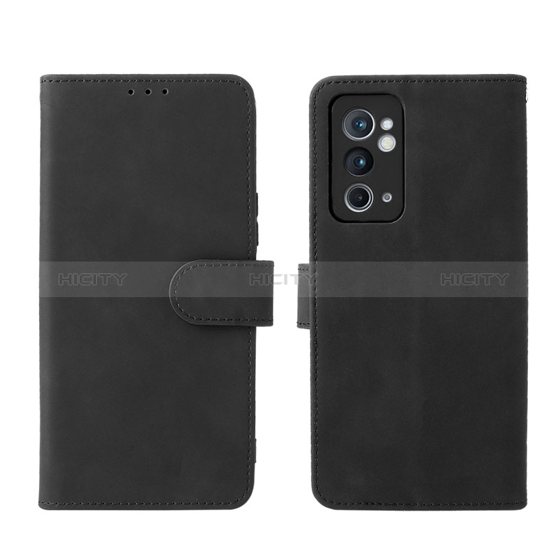 Coque Portefeuille Livre Cuir Etui Clapet L01Z pour OnePlus 9RT 5G Noir Plus