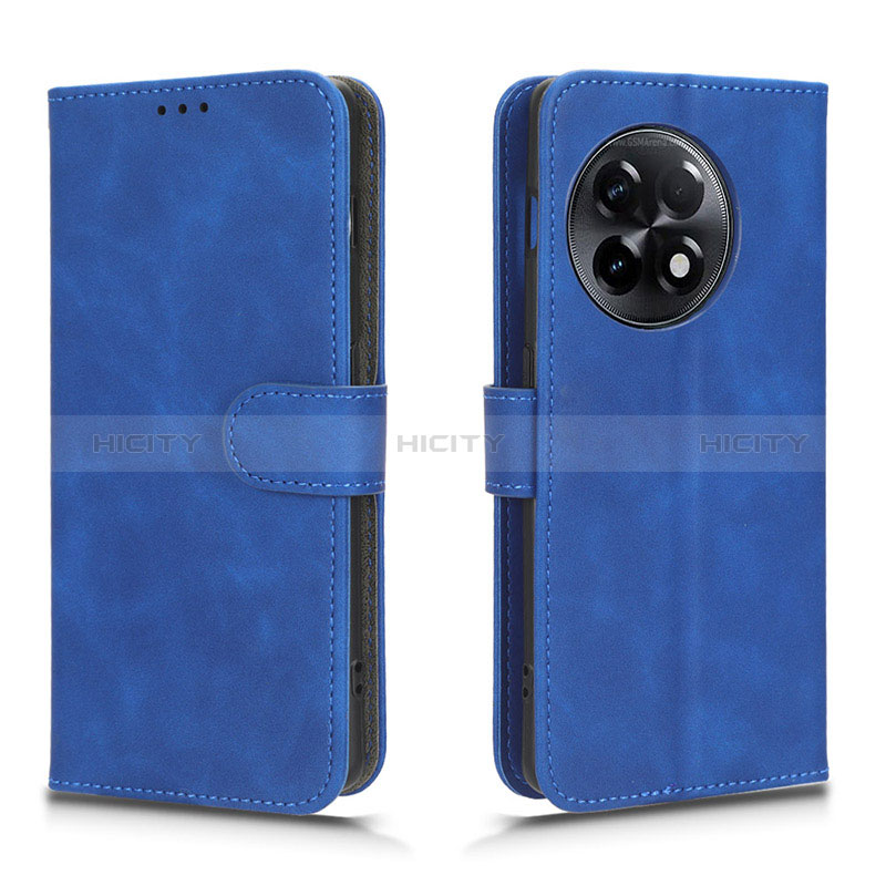 Coque Portefeuille Livre Cuir Etui Clapet L01Z pour OnePlus Ace 2 5G Bleu Plus