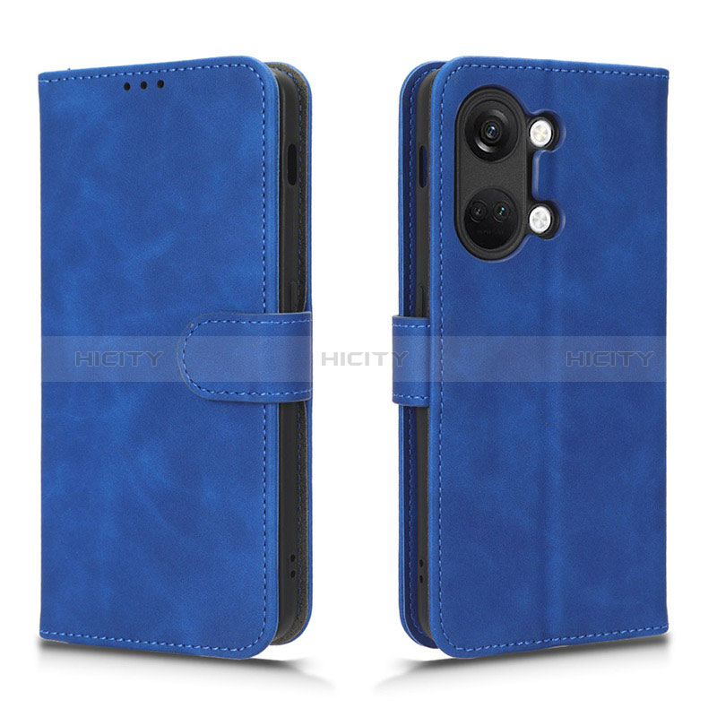 Coque Portefeuille Livre Cuir Etui Clapet L01Z pour OnePlus Ace 2V 5G Bleu Plus