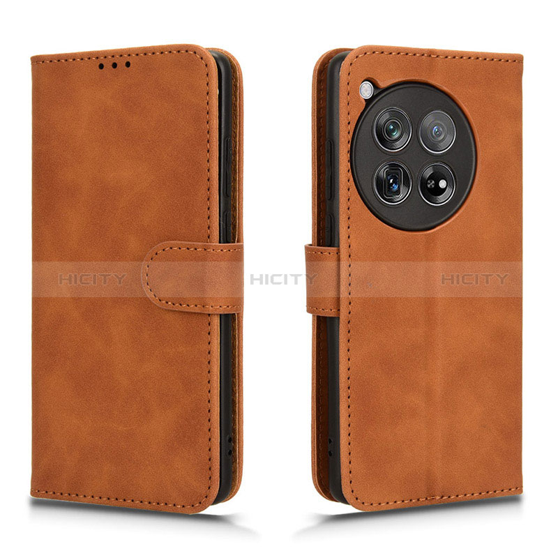 Coque Portefeuille Livre Cuir Etui Clapet L01Z pour OnePlus Ace 3 5G Marron Plus