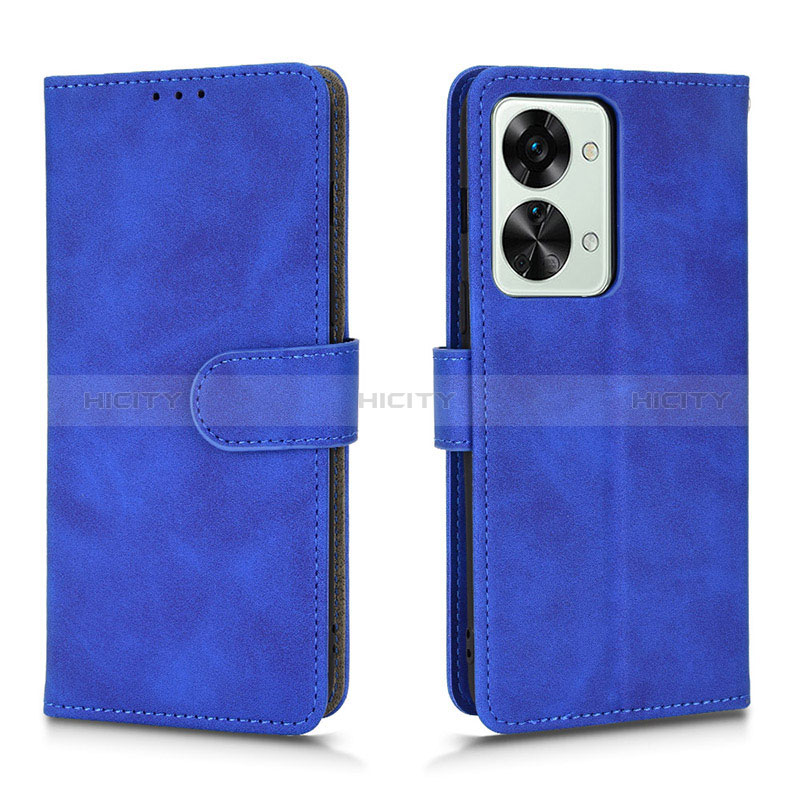 Coque Portefeuille Livre Cuir Etui Clapet L01Z pour OnePlus Nord 2T 5G Bleu Plus