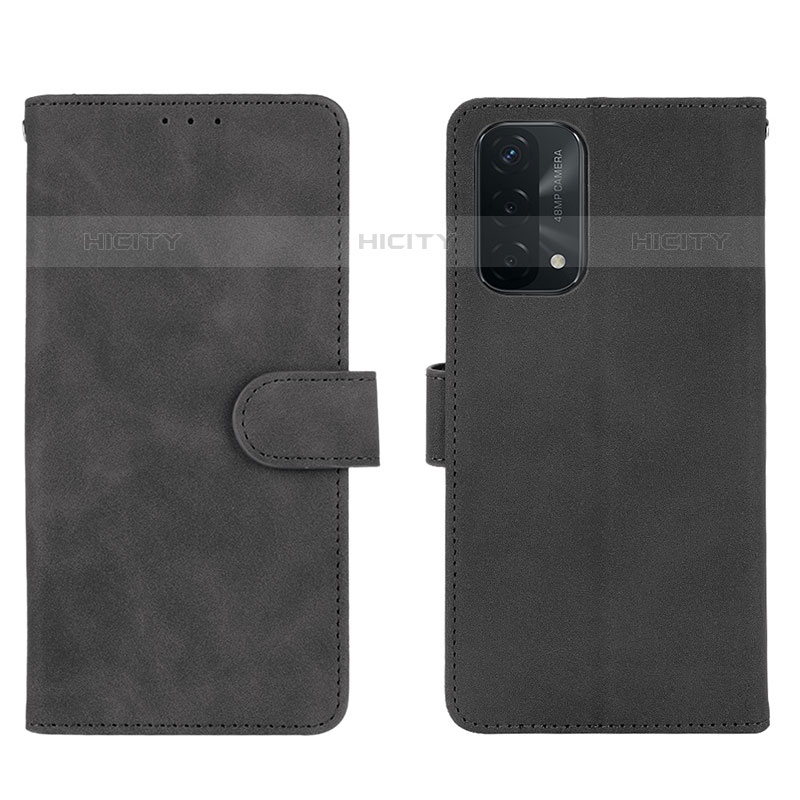 Coque Portefeuille Livre Cuir Etui Clapet L01Z pour OnePlus Nord N200 5G Noir Plus