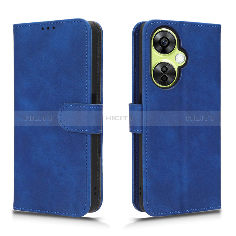 Coque Portefeuille Livre Cuir Etui Clapet L01Z pour OnePlus Nord N30 5G Bleu Plus