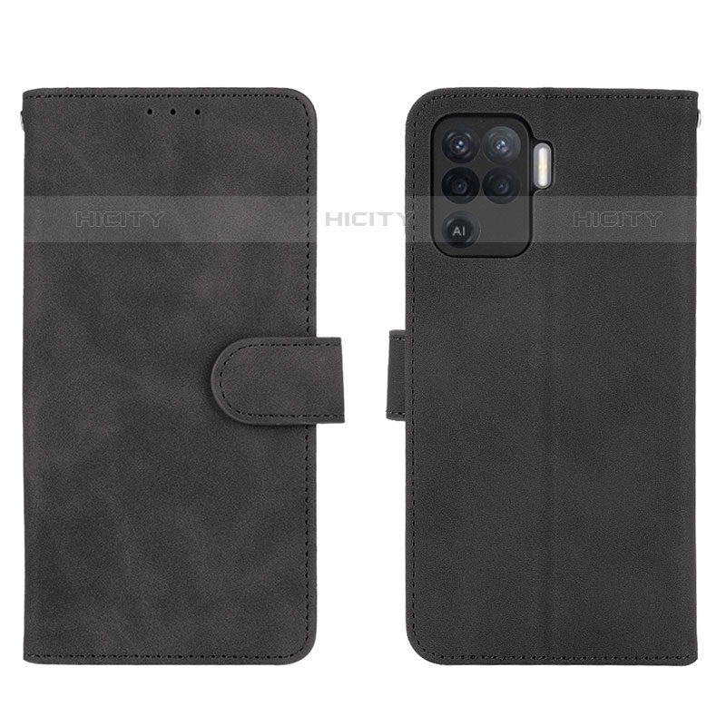 Coque Portefeuille Livre Cuir Etui Clapet L01Z pour Oppo A94 4G Noir Plus