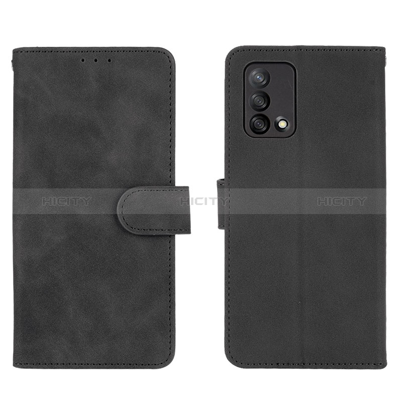 Coque Portefeuille Livre Cuir Etui Clapet L01Z pour Oppo A95 4G Noir Plus