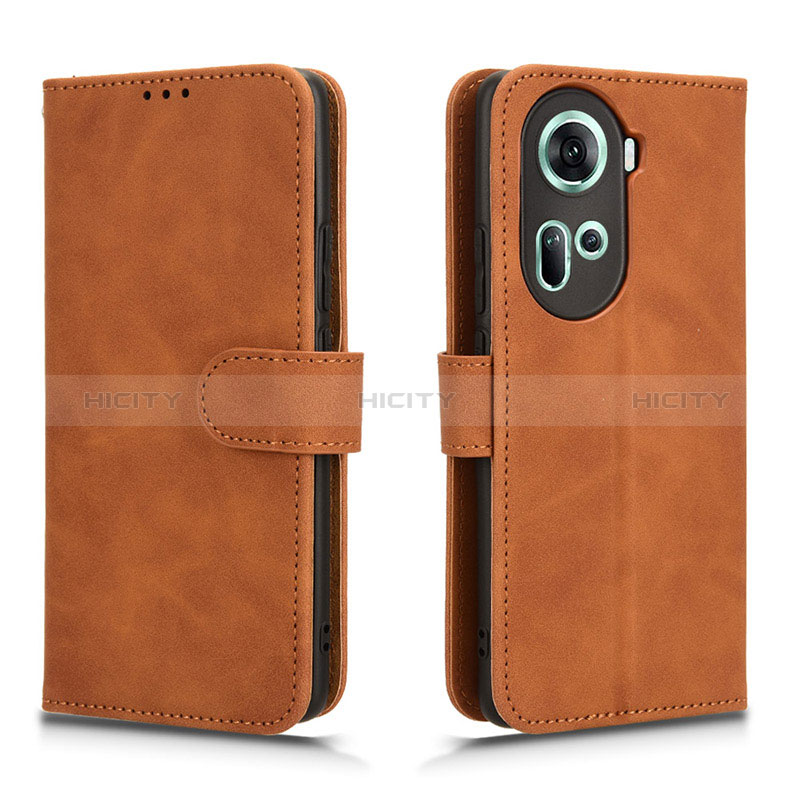 Coque Portefeuille Livre Cuir Etui Clapet L01Z pour Oppo Reno11 5G Marron Plus