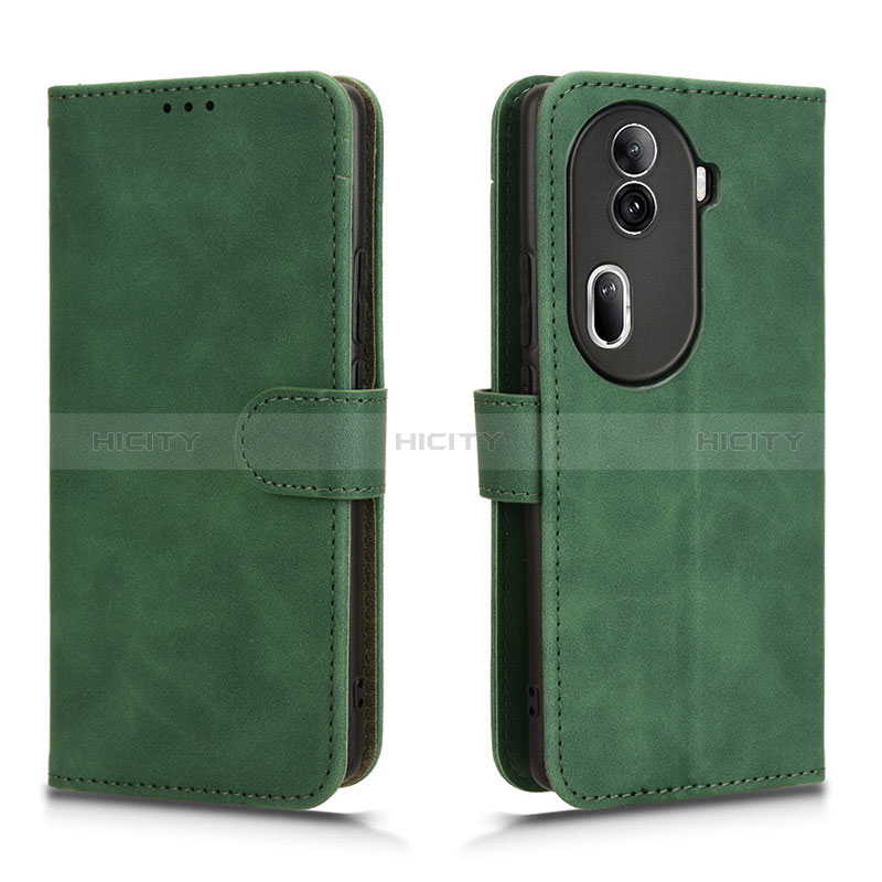 Coque Portefeuille Livre Cuir Etui Clapet L01Z pour Oppo Reno11 Pro 5G Vert Plus