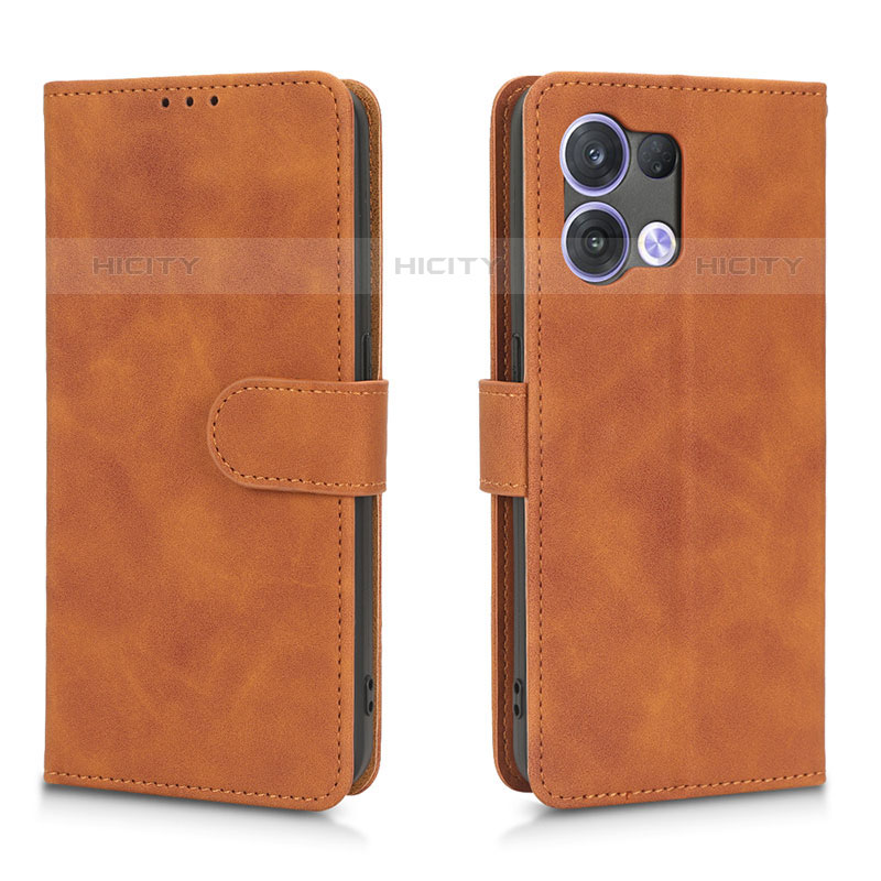 Coque Portefeuille Livre Cuir Etui Clapet L01Z pour Oppo Reno9 Pro 5G Marron Plus