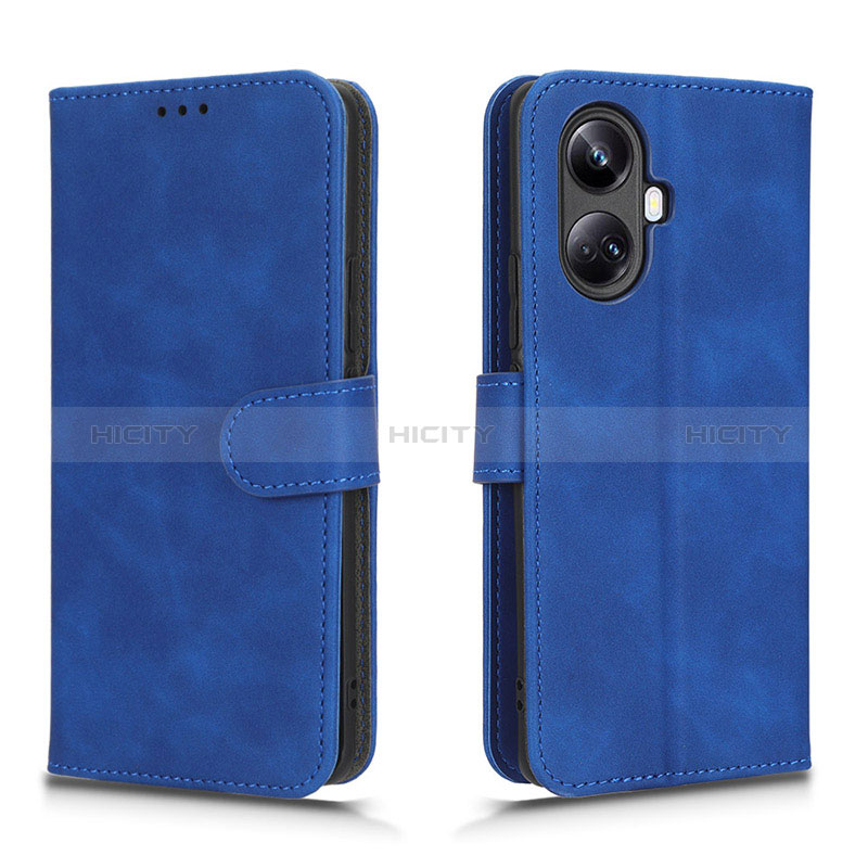 Coque Portefeuille Livre Cuir Etui Clapet L01Z pour Realme 10 Pro+ Plus 5G Bleu Plus