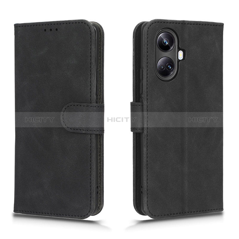 Coque Portefeuille Livre Cuir Etui Clapet L01Z pour Realme 10 Pro+ Plus 5G Noir Plus