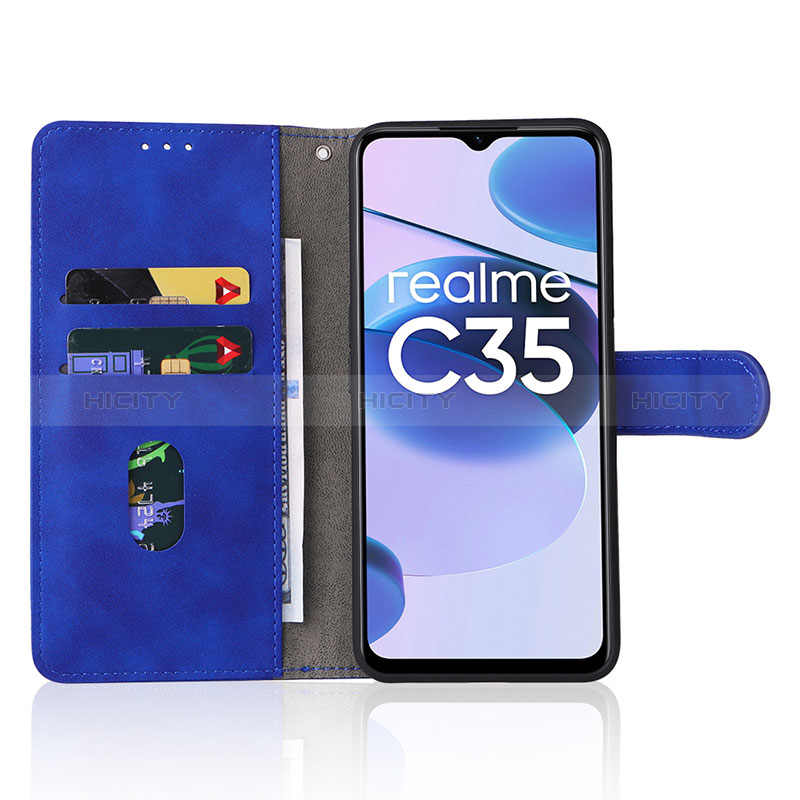 Coque Portefeuille Livre Cuir Etui Clapet L01Z pour Realme C35 Plus