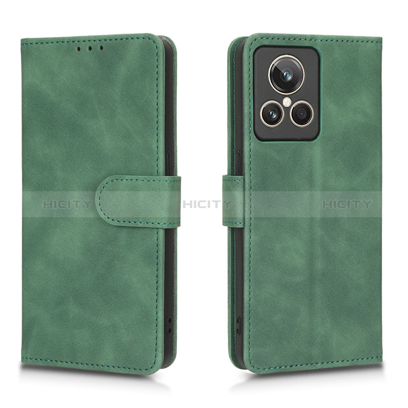 Coque Portefeuille Livre Cuir Etui Clapet L01Z pour Realme GT2 Master Explorer Vert Plus