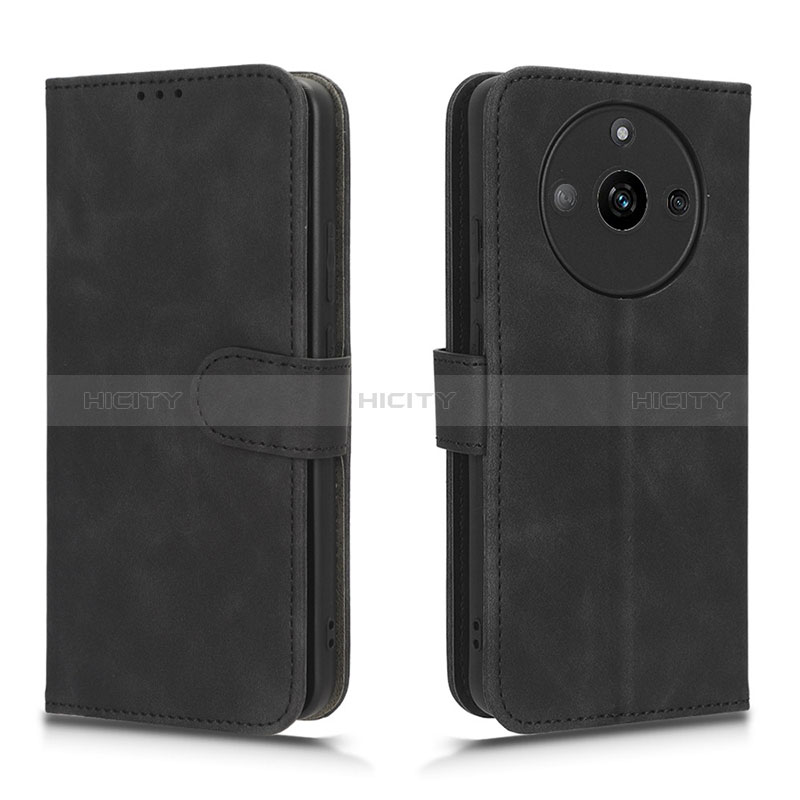 Coque Portefeuille Livre Cuir Etui Clapet L01Z pour Realme Narzo 60 5G Noir Plus