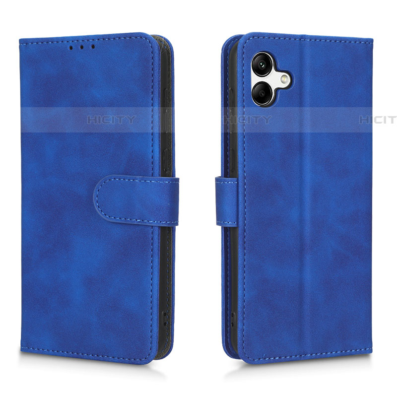 Coque Portefeuille Livre Cuir Etui Clapet L01Z pour Samsung Galaxy A04E Bleu Plus