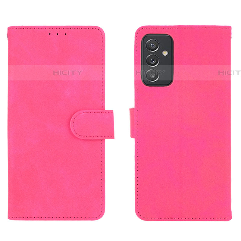 Coque Portefeuille Livre Cuir Etui Clapet L01Z pour Samsung Galaxy A05s Rose Rouge Plus