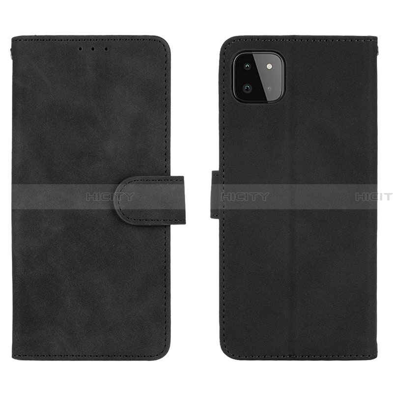 Coque Portefeuille Livre Cuir Etui Clapet L01Z pour Samsung Galaxy A22 5G Noir Plus