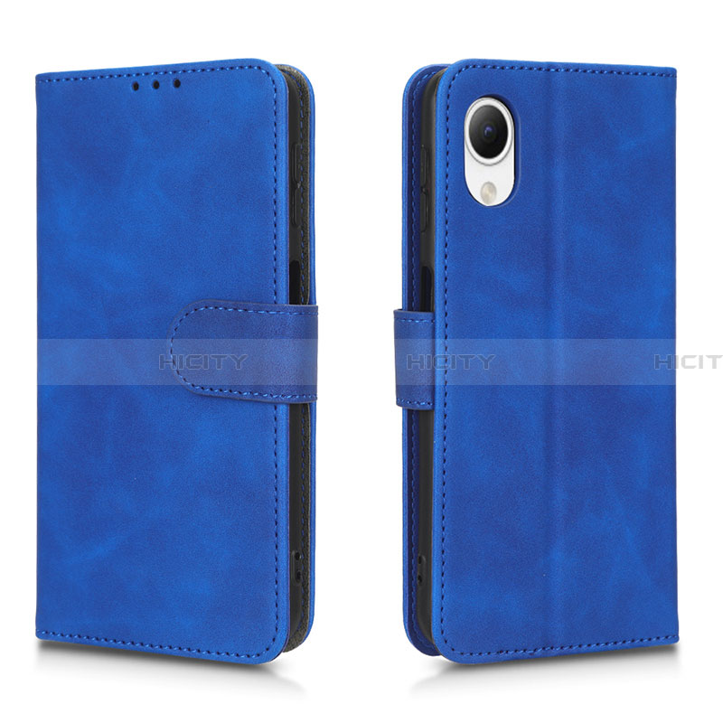 Coque Portefeuille Livre Cuir Etui Clapet L01Z pour Samsung Galaxy A23 5G SC-56C Bleu Plus