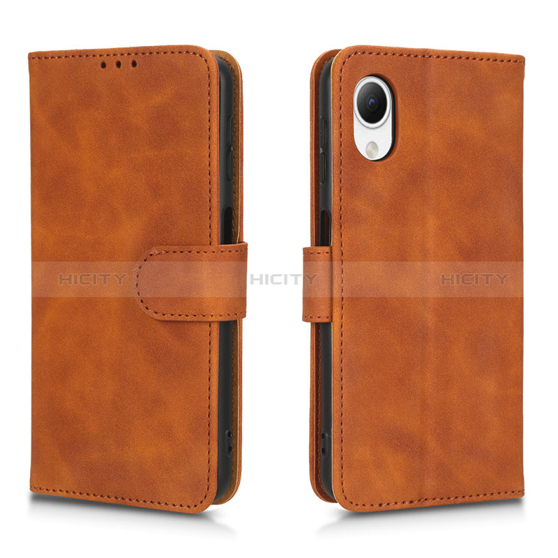 Coque Portefeuille Livre Cuir Etui Clapet L01Z pour Samsung Galaxy A23e 5G Marron Plus