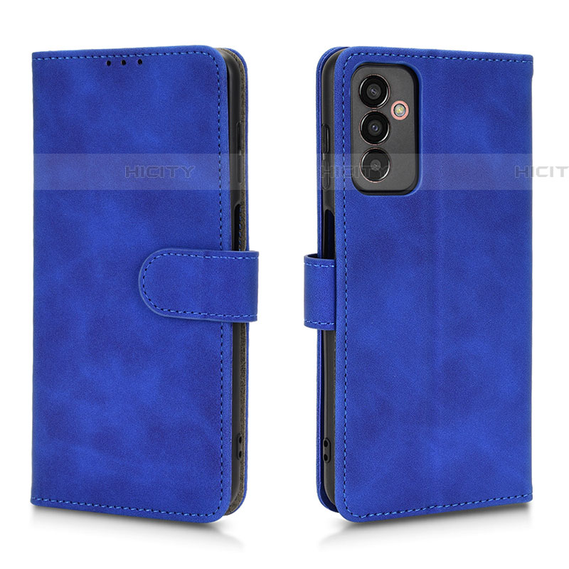 Coque Portefeuille Livre Cuir Etui Clapet L01Z pour Samsung Galaxy F13 4G Bleu Plus