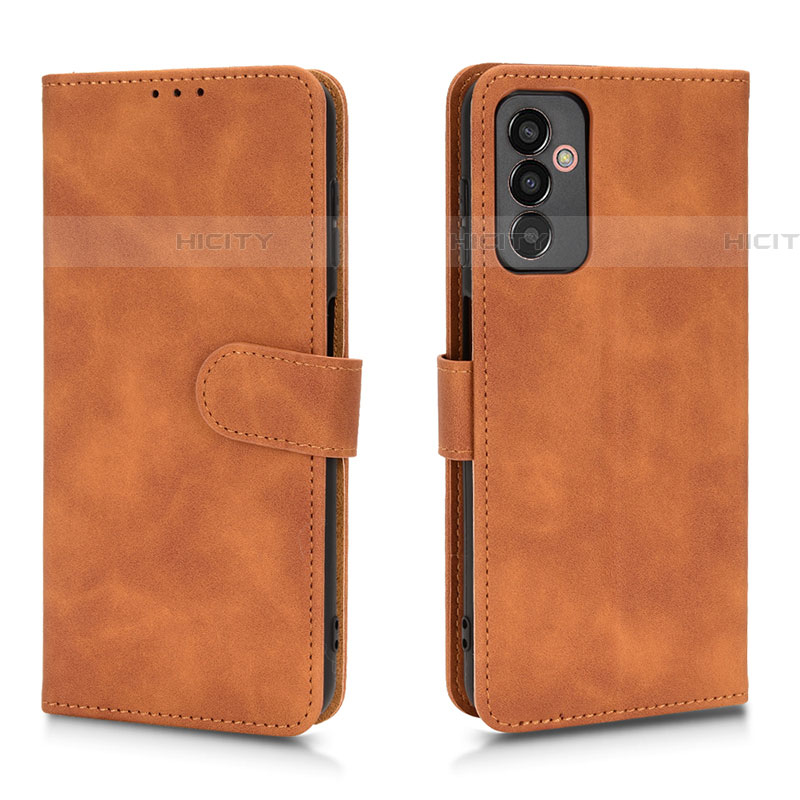 Coque Portefeuille Livre Cuir Etui Clapet L01Z pour Samsung Galaxy F13 4G Marron Plus