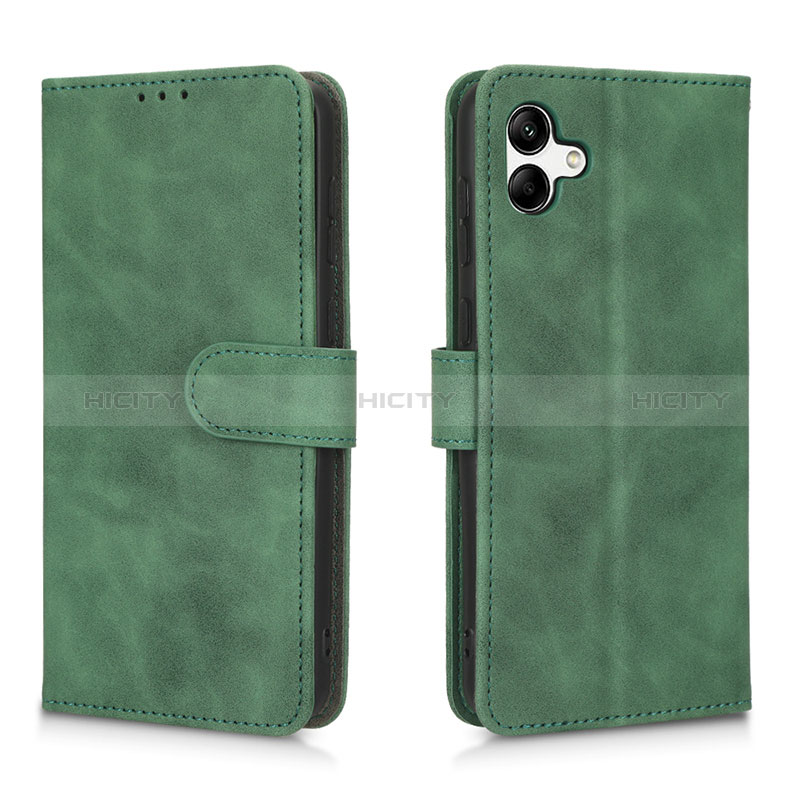 Coque Portefeuille Livre Cuir Etui Clapet L01Z pour Samsung Galaxy M04 Vert Plus