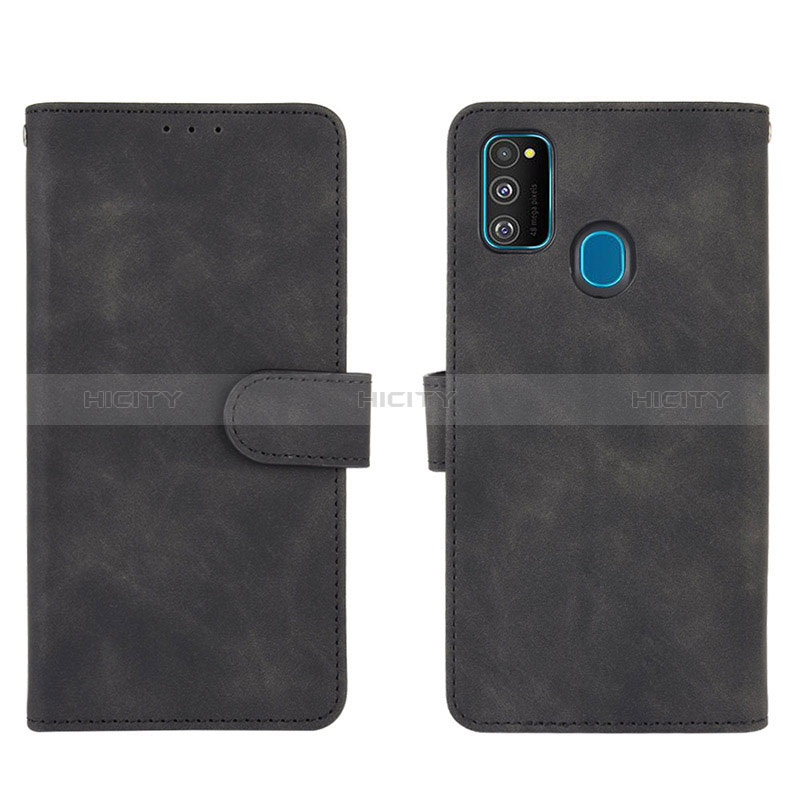 Coque Portefeuille Livre Cuir Etui Clapet L01Z pour Samsung Galaxy M30s Noir Plus