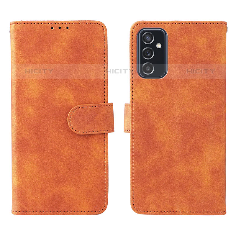 Coque Portefeuille Livre Cuir Etui Clapet L01Z pour Samsung Galaxy M52 5G Marron Plus