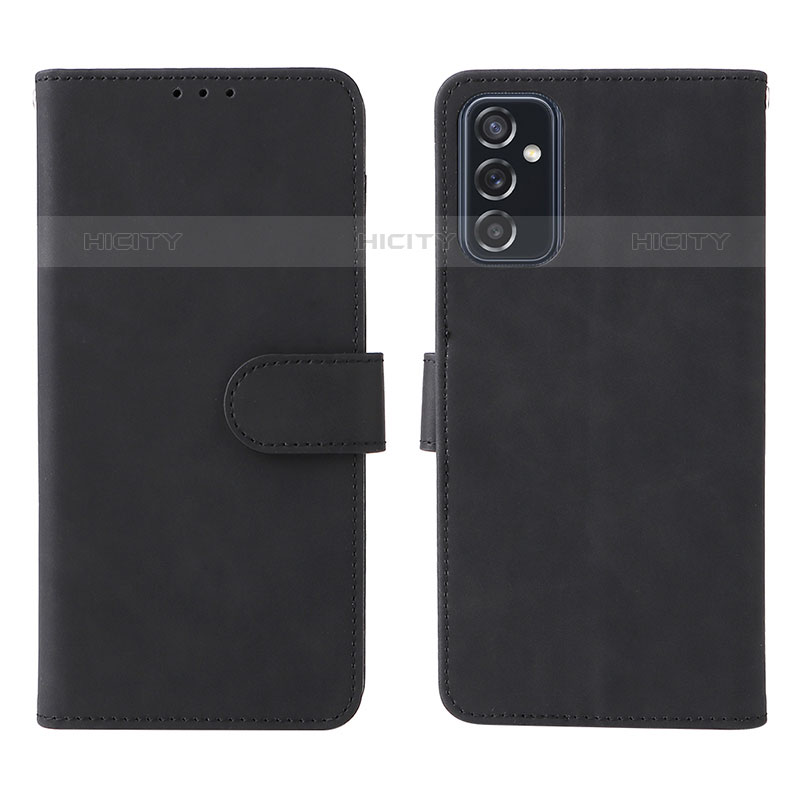 Coque Portefeuille Livre Cuir Etui Clapet L01Z pour Samsung Galaxy M52 5G Noir Plus