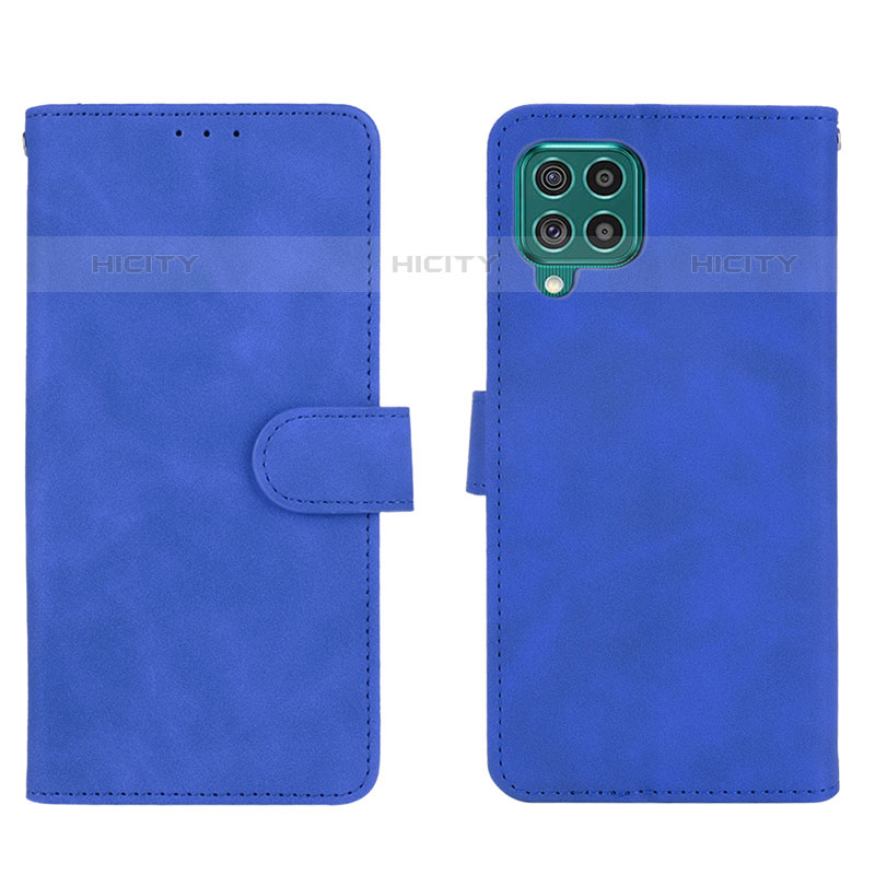 Coque Portefeuille Livre Cuir Etui Clapet L01Z pour Samsung Galaxy M62 4G Bleu Plus