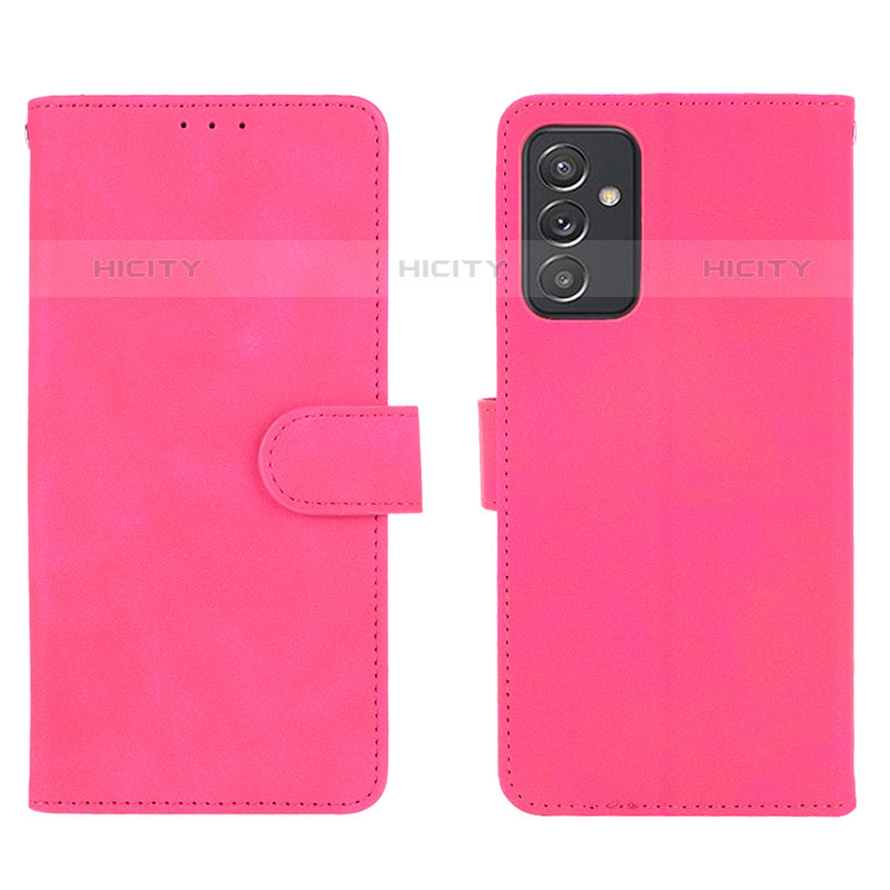 Coque Portefeuille Livre Cuir Etui Clapet L01Z pour Samsung Galaxy Quantum2 5G Rose Rouge Plus