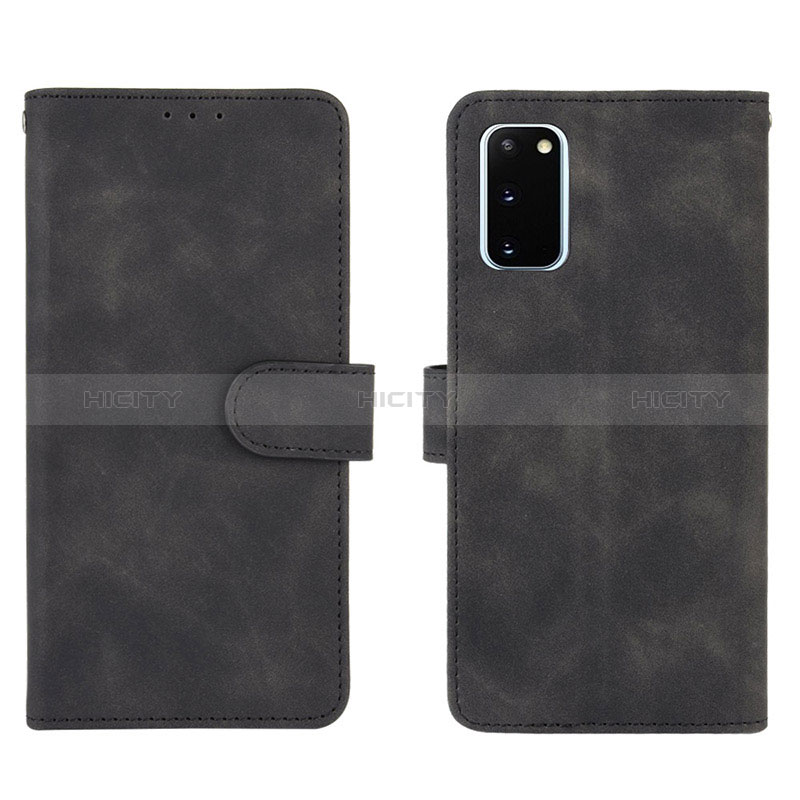 Coque Portefeuille Livre Cuir Etui Clapet L01Z pour Samsung Galaxy S20 FE (2022) 5G Noir Plus