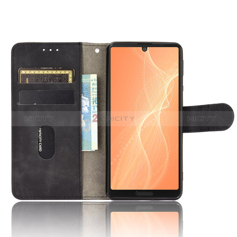 Coque Portefeuille Livre Cuir Etui Clapet L01Z pour Sharp Aquos Sense4 Basic Plus