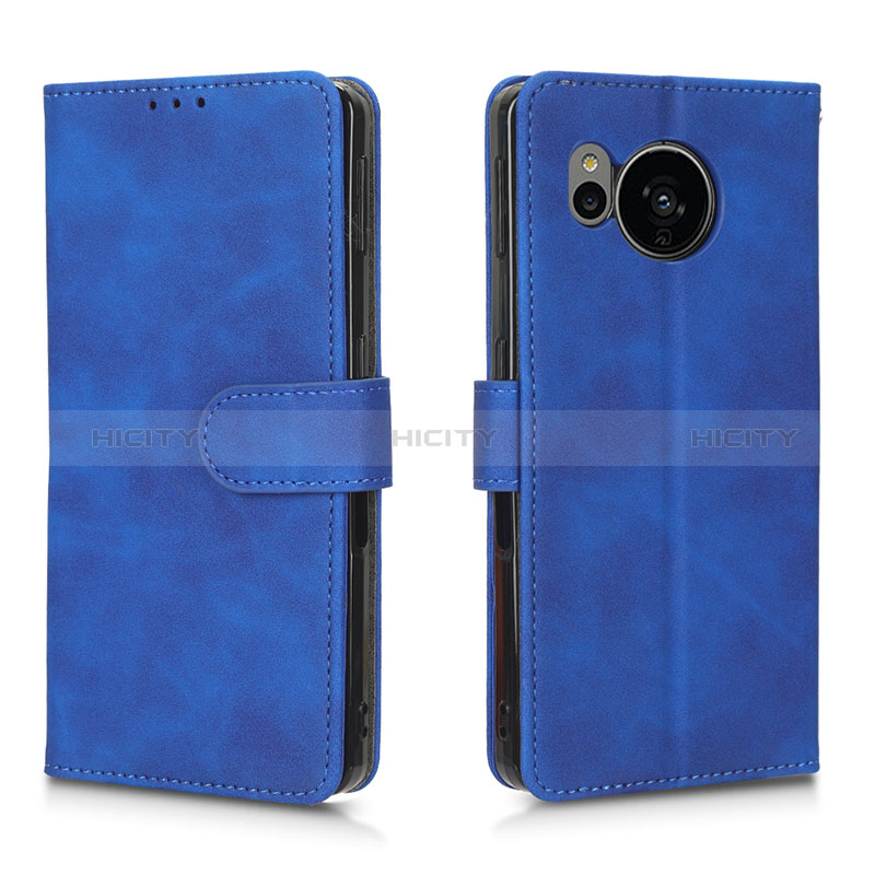 Coque Portefeuille Livre Cuir Etui Clapet L01Z pour Sharp Aquos Sense7 Plus Bleu Plus