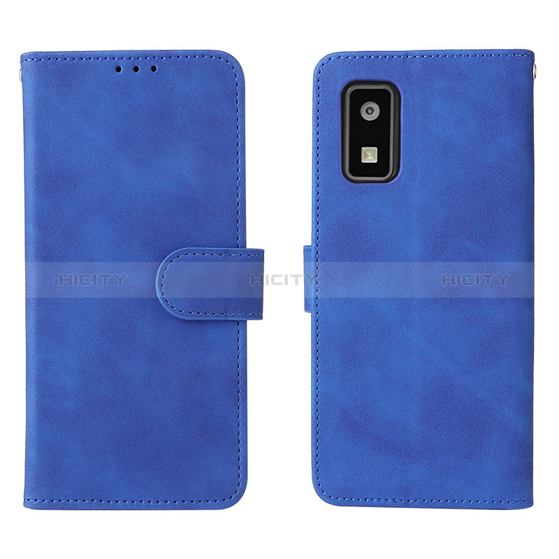 Coque Portefeuille Livre Cuir Etui Clapet L01Z pour Sharp Aquos wish Bleu Plus