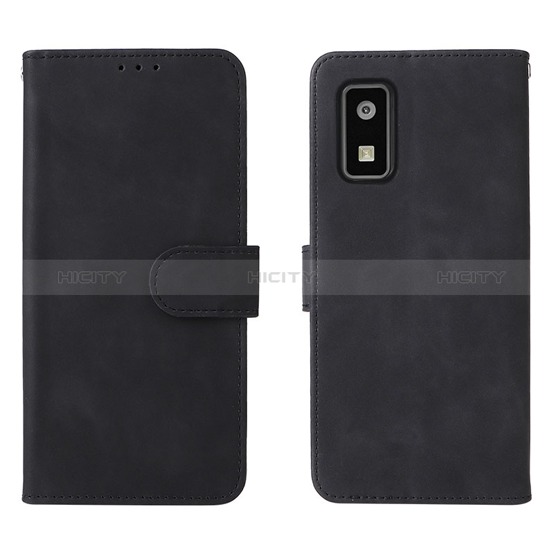 Coque Portefeuille Livre Cuir Etui Clapet L01Z pour Sharp Aquos wish Noir Plus