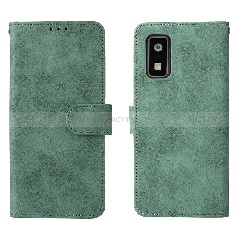 Coque Portefeuille Livre Cuir Etui Clapet L01Z pour Sharp Aquos wish Vert Plus