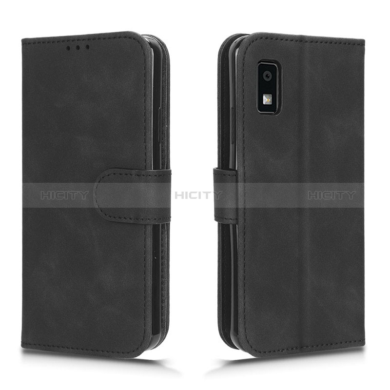 Coque Portefeuille Livre Cuir Etui Clapet L01Z pour Sharp Aquos wish3 Noir Plus