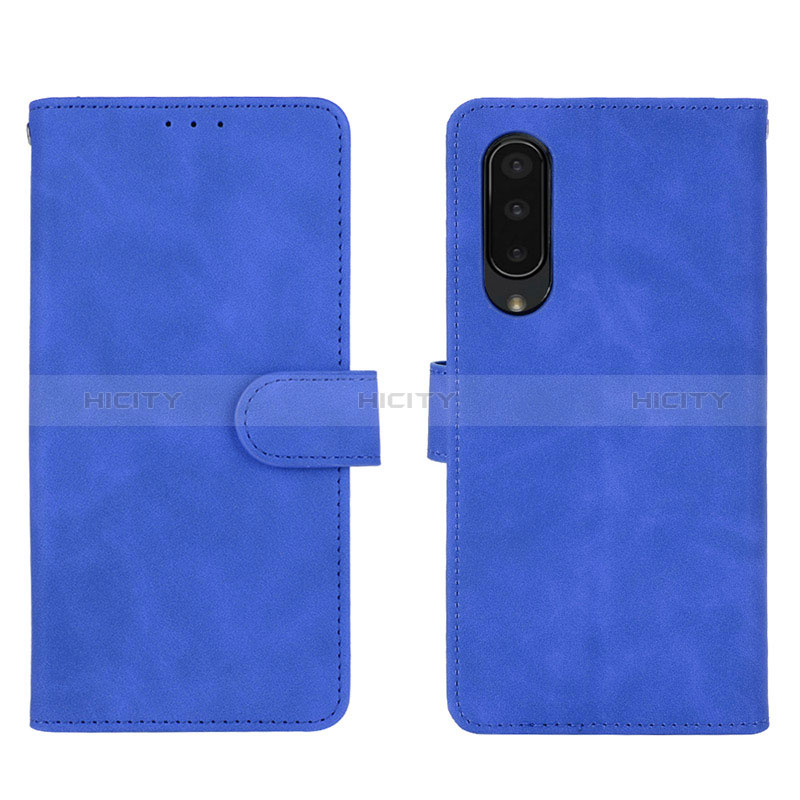 Coque Portefeuille Livre Cuir Etui Clapet L01Z pour Sharp Aquos Zero5G basic Bleu Plus