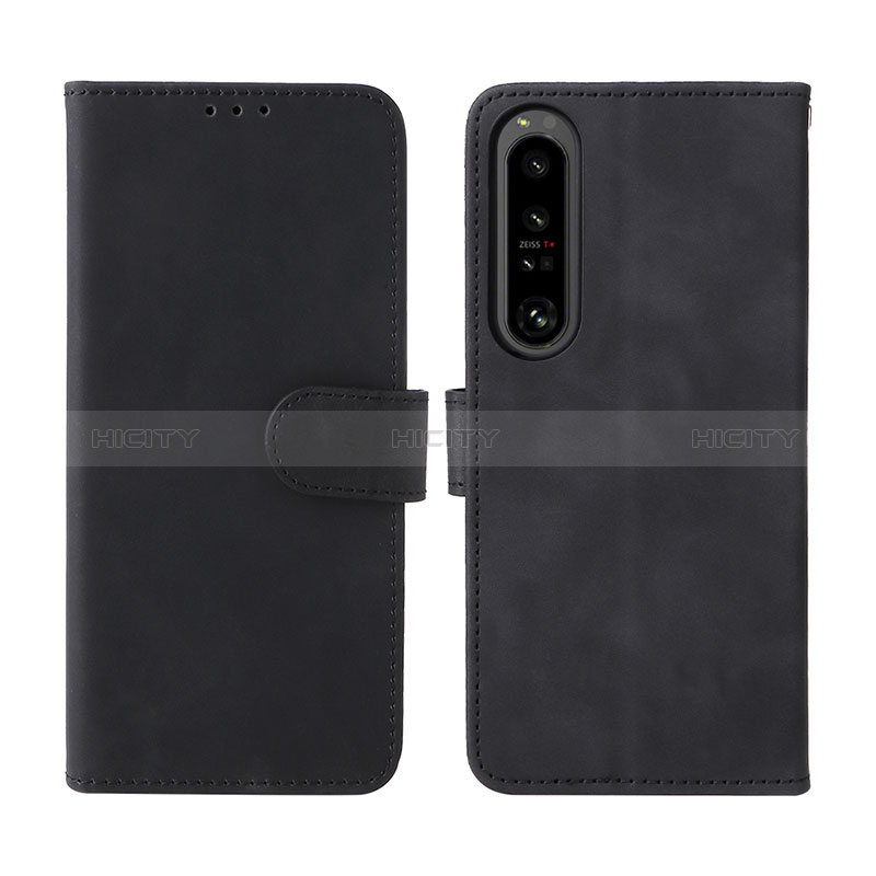 Coque Portefeuille Livre Cuir Etui Clapet L01Z pour Sony Xperia 1 IV Noir Plus