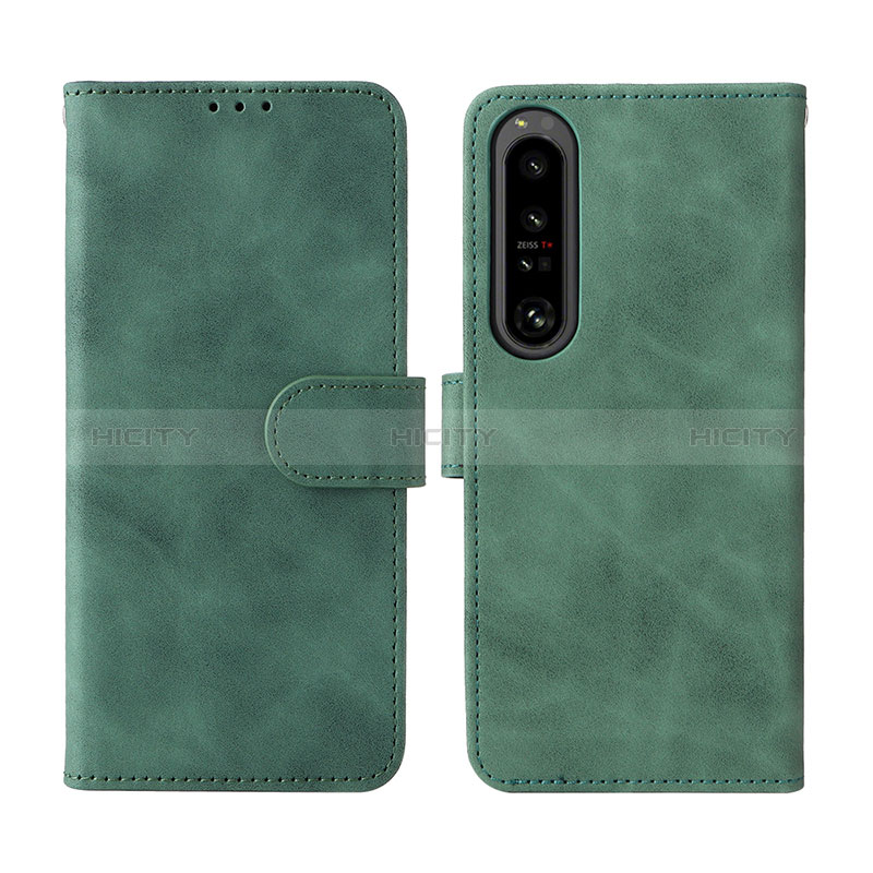 Coque Portefeuille Livre Cuir Etui Clapet L01Z pour Sony Xperia 1 IV SO-51C Vert Plus