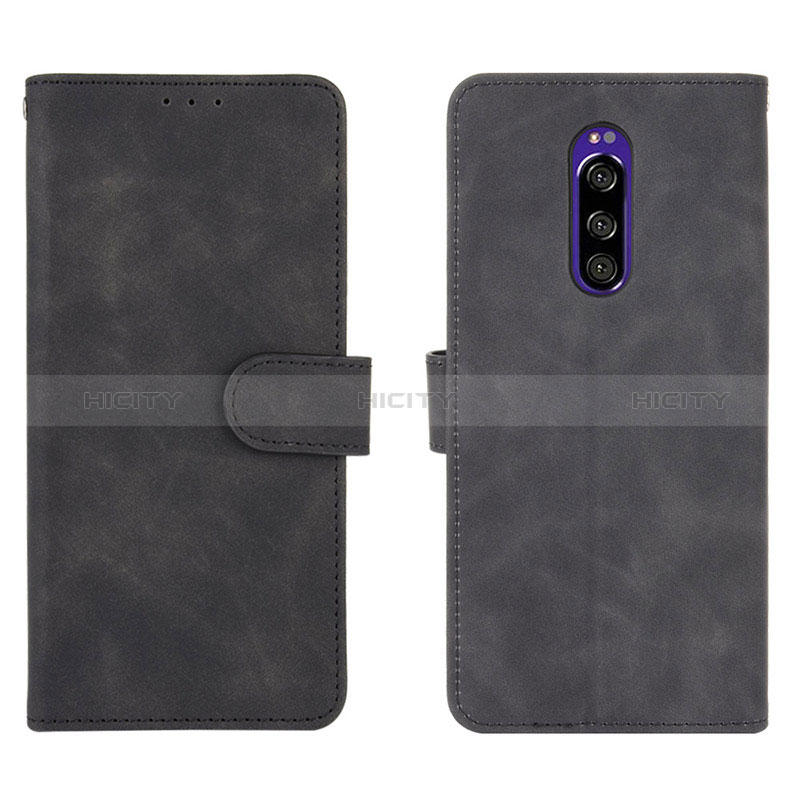 Coque Portefeuille Livre Cuir Etui Clapet L01Z pour Sony Xperia 1 Noir Plus