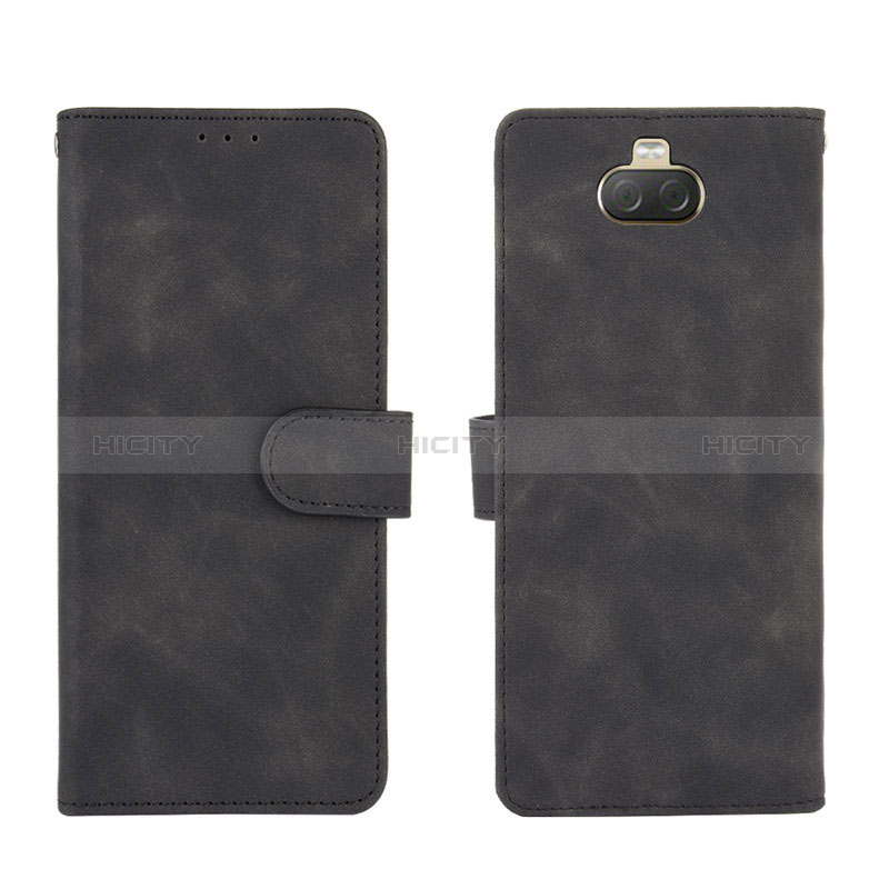 Coque Portefeuille Livre Cuir Etui Clapet L01Z pour Sony Xperia 10 Noir Plus