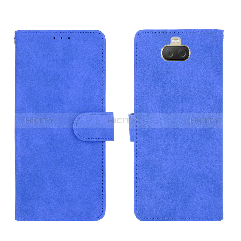 Coque Portefeuille Livre Cuir Etui Clapet L01Z pour Sony Xperia 10 Plus Bleu Plus