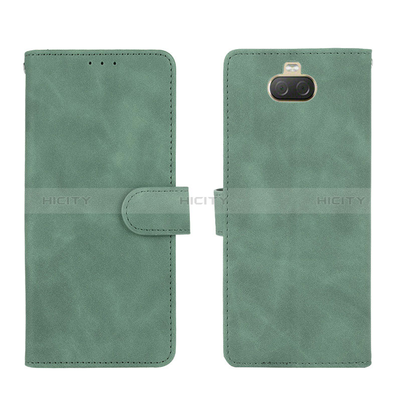 Coque Portefeuille Livre Cuir Etui Clapet L01Z pour Sony Xperia 10 Vert Plus