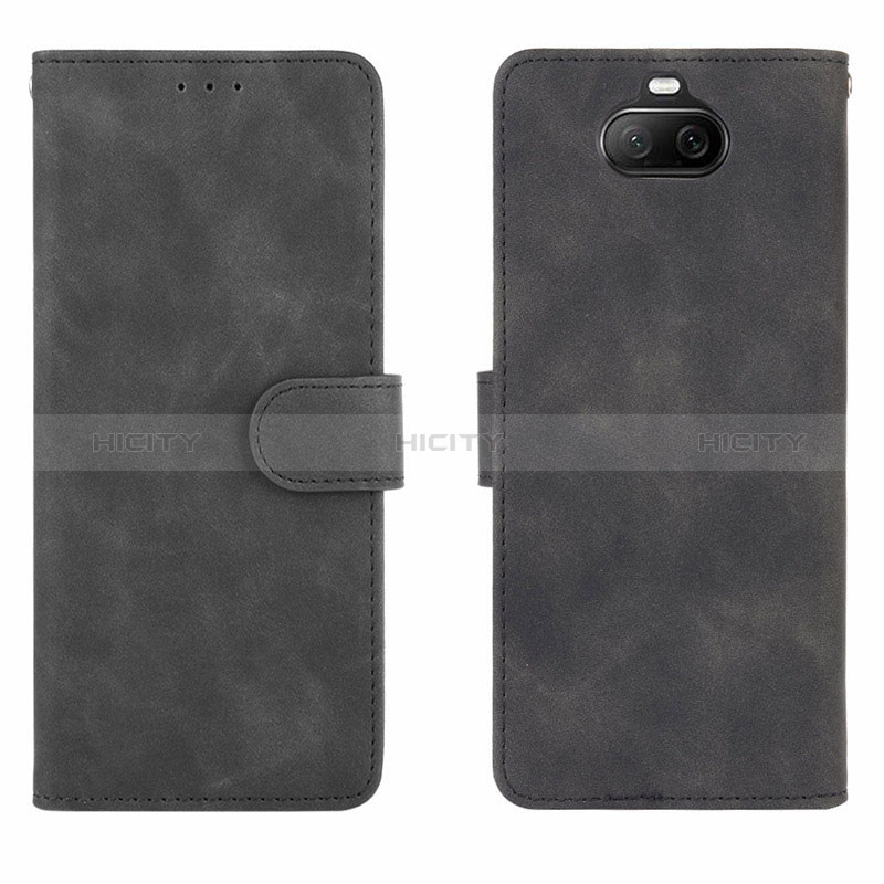 Coque Portefeuille Livre Cuir Etui Clapet L01Z pour Sony Xperia 8 Lite Noir Plus