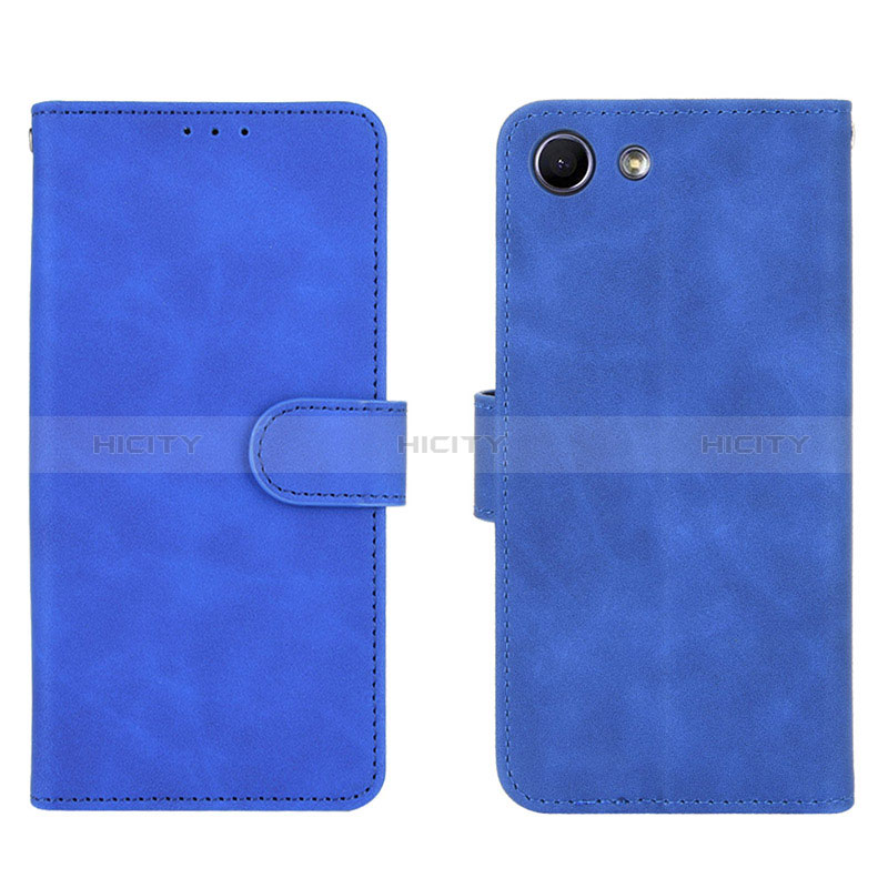 Coque Portefeuille Livre Cuir Etui Clapet L01Z pour Sony Xperia Ace Bleu Plus