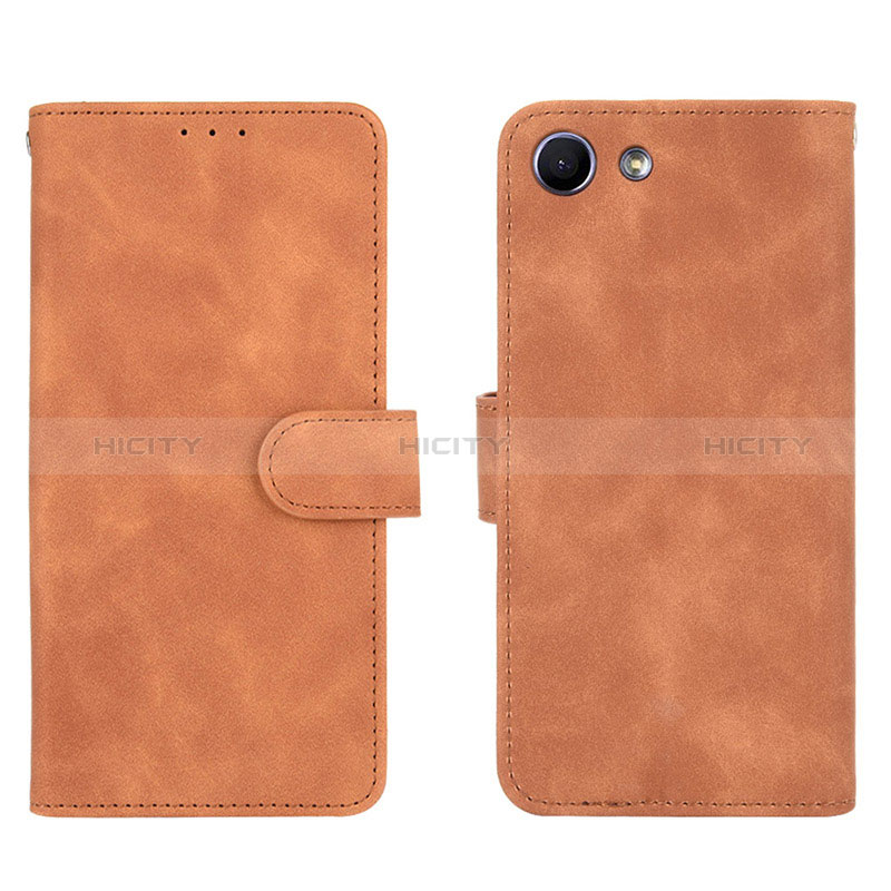 Coque Portefeuille Livre Cuir Etui Clapet L01Z pour Sony Xperia Ace Marron Plus