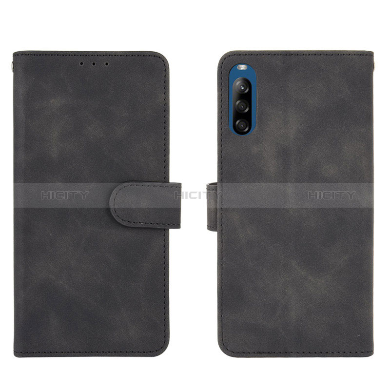 Coque Portefeuille Livre Cuir Etui Clapet L01Z pour Sony Xperia L4 Noir Plus